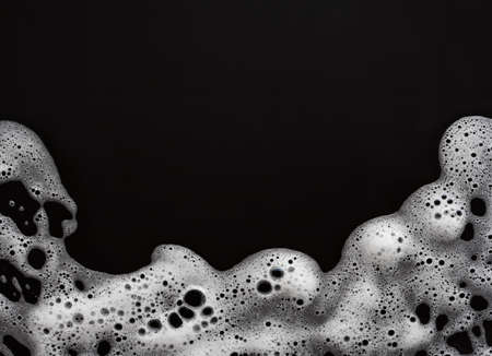 Soap foam on black