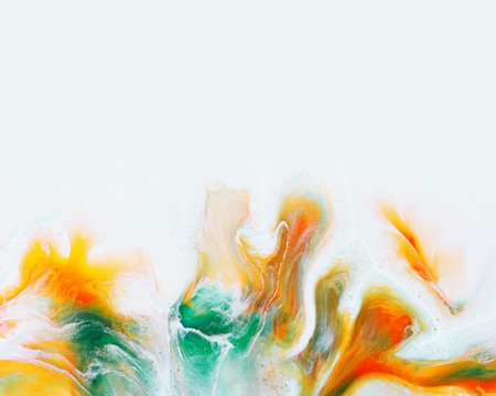 poster wiht abstract pattern of a mix color paints