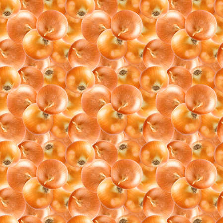 seamless vegetable pattern with onion, food backgroundの写真素材