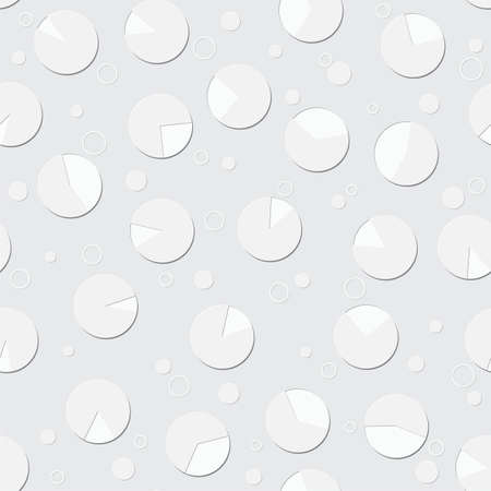 light gray white seamless pattern with circles and rings in a random orderのイラスト素材