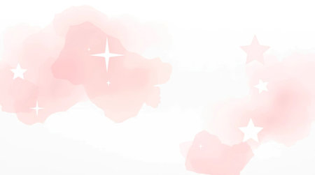 Minimalist watercolor background with pastel pink on white backgroundの素材