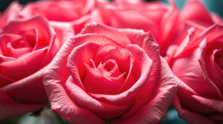 Pink bouquet of roses close-up. Beautiful background or wallpaperの素材
