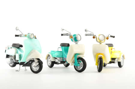 scooter toy on white backgroundの写真素材