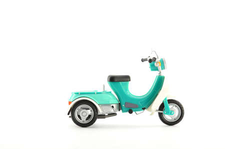 scooter toy on white backgroundの写真素材