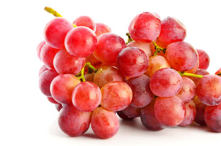 red grape on white backgroundの写真素材