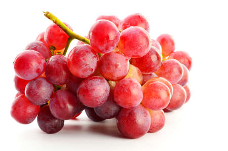 red grape on white backgroundの写真素材