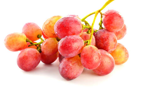 red grape on white backgroundの写真素材