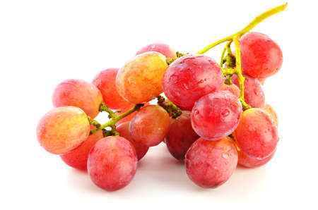 red grape on white backgroundの写真素材