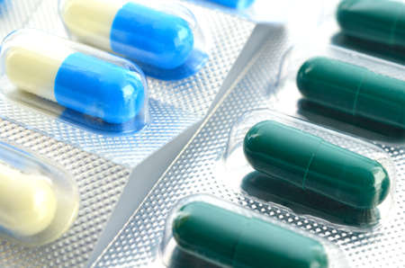 capsules in blister packsの写真素材