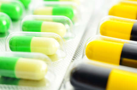 capsules in blister packsの写真素材
