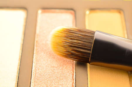 Makeup brush and eye shadowsの写真素材