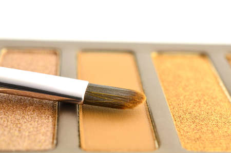 natural tone eyeshadows and brushの写真素材