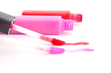 lipstick on white backgroundの写真素材