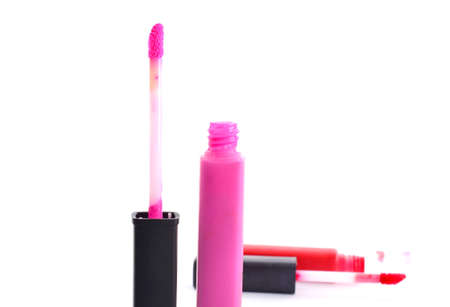 lipstick on white backgroundの写真素材