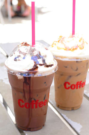 Coffee with whipping creamの写真素材