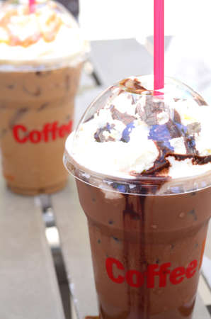 Coffee with whipping creamの写真素材