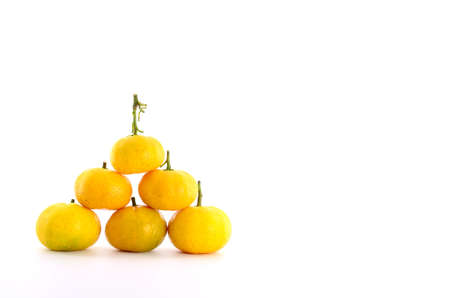 orange on white backgroundの写真素材