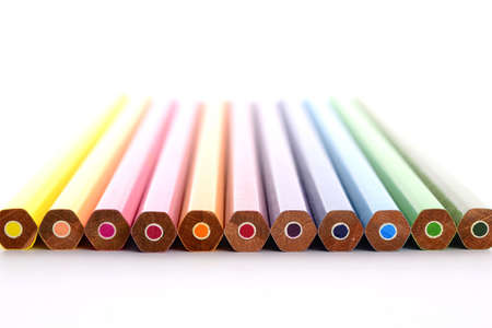 color pencil on white backgroundの写真素材