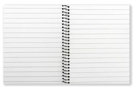 blank notebook on white backgroundの写真素材