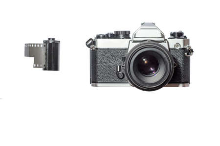 Roll for film and analogic camera isolated in white backgroundの写真素材