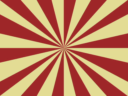 Abstract basic simple background of red and yellow rays from the center. Vector oneのイラスト素材