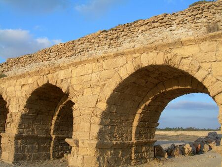 Roman aqueduct, Israel          の写真素材