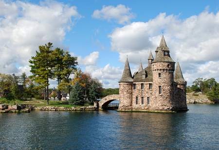 Castle on Heart Island, St. Lawrence River, USA-Canada borderの写真素材