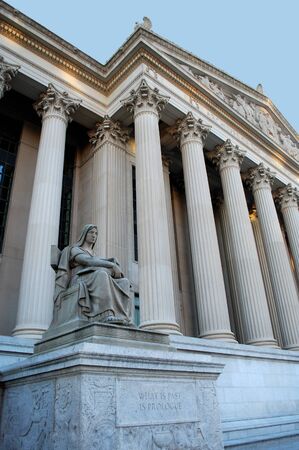United States National Archives building in Washington, DCの写真素材