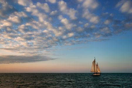Tall sailing ship in Key West, Florida.の写真素材
