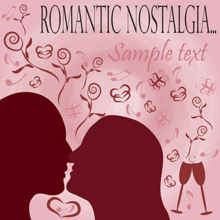 Romantic nostalgia backgroundのイラスト素材