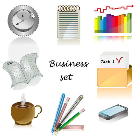 Business icons for office Vector setのイラスト素材
