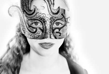  girl face in a maskの写真素材