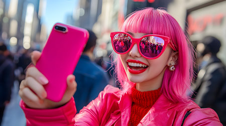 People gather outside Ferragamo fashion show building for Milan Women's Fashion Week in Milan.の素材