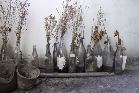 gallary art old glass retro life a memory live in neverの写真素材