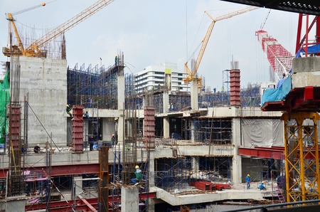 Building construction Site at Thailandの写真素材