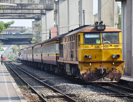 Train on Railway at Thailand