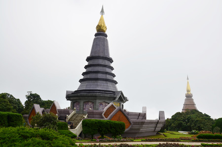 Doi Inthanon National Park is the highest mountain in Thailand  It is located in Mae Chaem District, Chiang Mai Province の写真素材