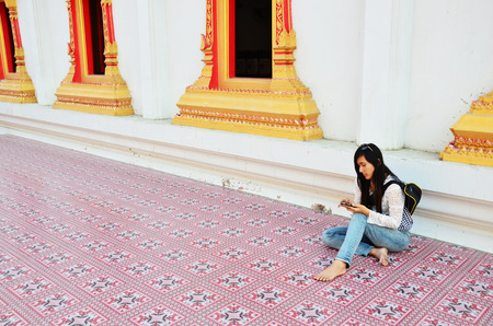 Photography at  Wat Ras Prakorngthum Nonthaburi Thailandの写真素材
