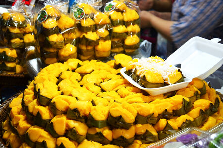 Kanom Tan or Toddy Palm Cakeの写真素材