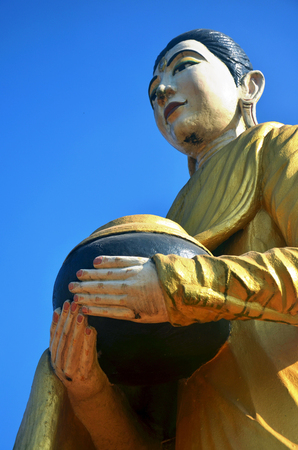 Buddha image statue Burma Style at Tai Ta Ya Monastery or Sao Roi Ton Temple of Payathonsu in the...