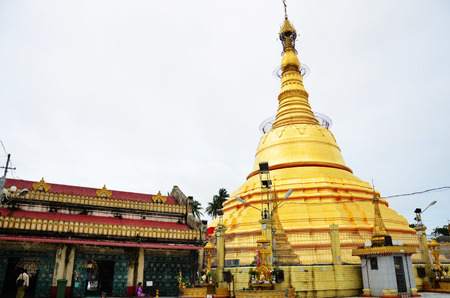 Chedi of Botahtaung Pagoda in yangon Myanmarのeditorial素材