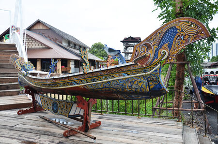 Boat figure Thai Style name is Koleh or Golek or Kolek boats art of south in thailandのeditorial素材