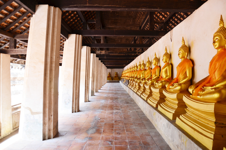 Buddha statue at Putthaisawan Temple in Ayutthaya, Thailandの写真素材