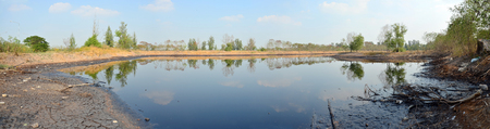 Effects Environmental from Water contaminated with Chemicals and oil. 