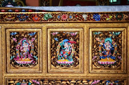 Wood Carving Tibetan styleのeditorial素材