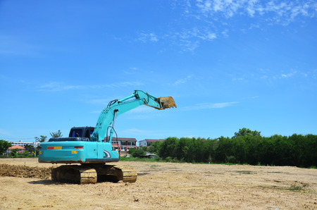 BackHoe Excavator Machine working at construction Siteの写真素材