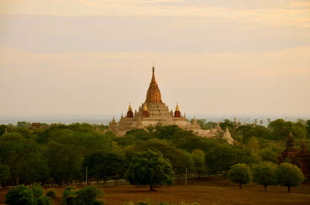 Ananda temple at Bagan Archaeological Zone in sunrise time  in Bagan Myanmar