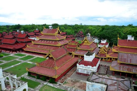 Mandalay Palace is a primary symbol of Mandalay and a major tourist destination in Myanmarのeditorial素材