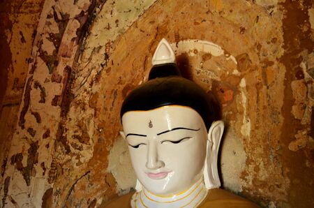 Buddha statue in Ancient City in Bagan Pagan, Myanmarの写真素材