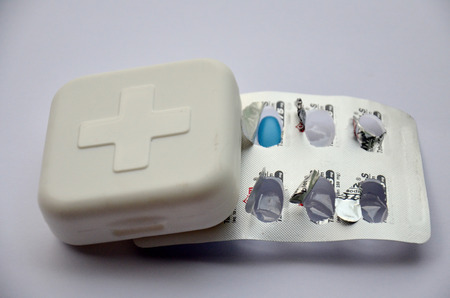Medicine box and sysblom of International Red Cross and Red Crescent Movement or Red Cross